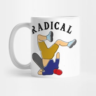 Radical skateboarding face plant skating stunt Mug